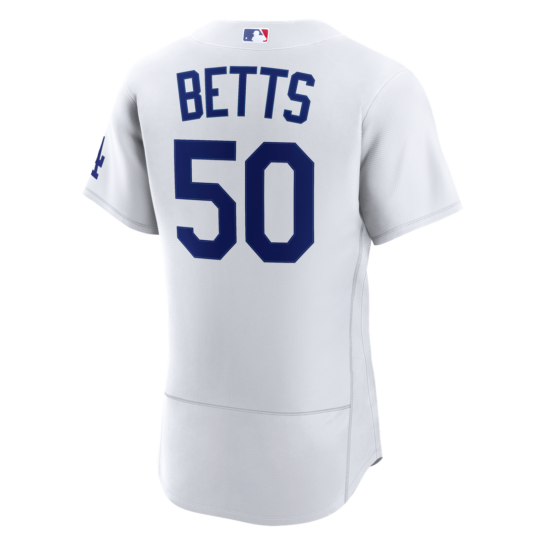 Los Angeles Dodgers Mookie Betts White Home Authentic Baseball Jersey | MLB Baseball Jersey