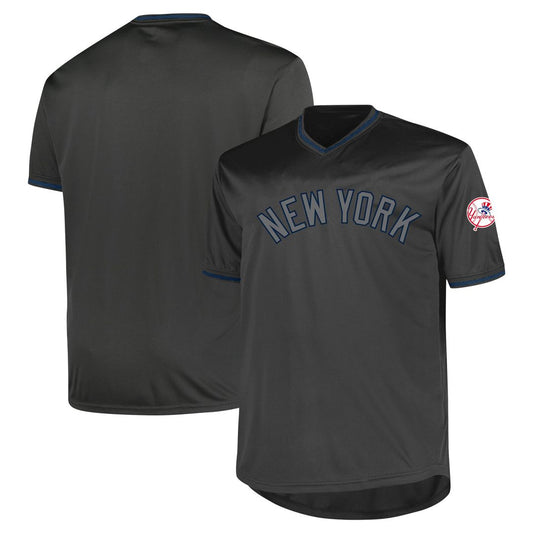 New York Yankees Profile Charcoal Big & Tall Pop Fashion Baseball Jersey