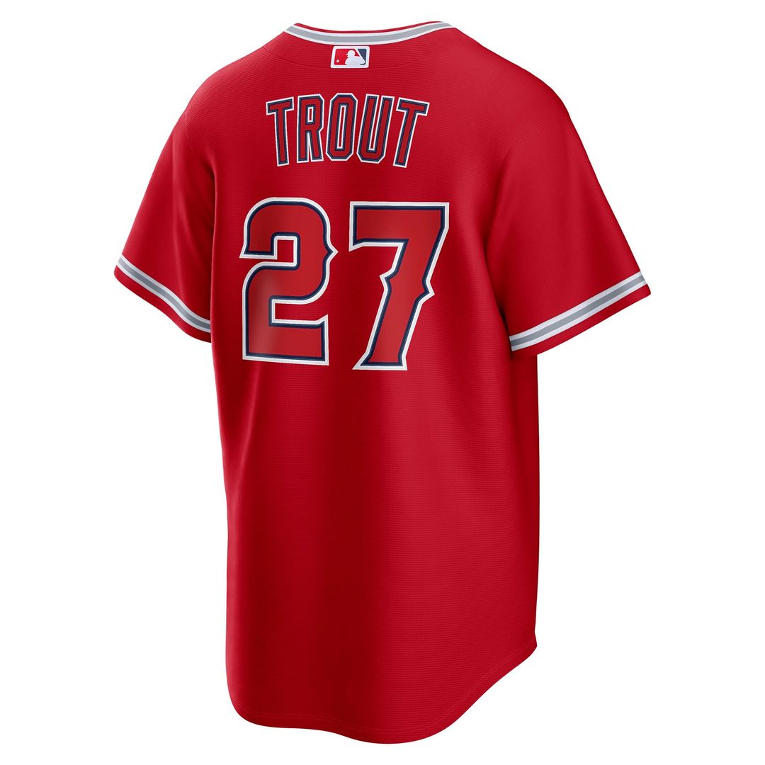 Los Angeles Angels Mike Trout White Alternate Replica Baseball Jersey | MLB Baseball Jersey