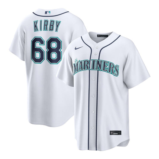 Seattle Mariners George Kirby White Home Replica Baseball Jersey