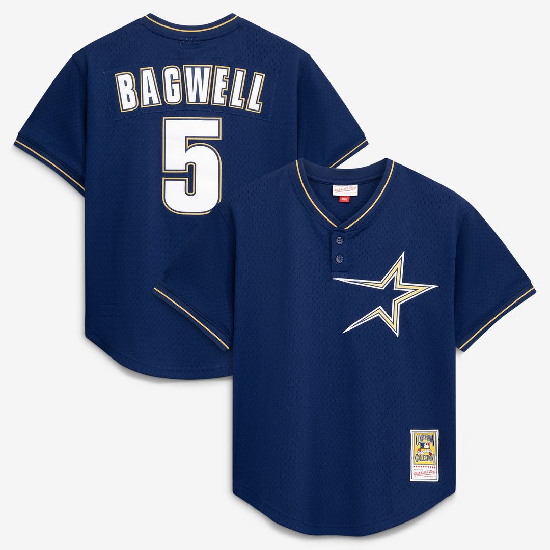 Houston Astros Jeff Bagwell Navy Authentic Batting Practice Baseball Jersey