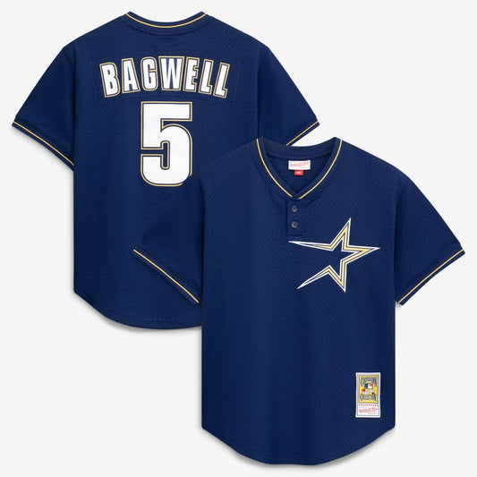 Houston Astros Jeff Bagwell Navy Authentic Batting Practice Baseball Jersey