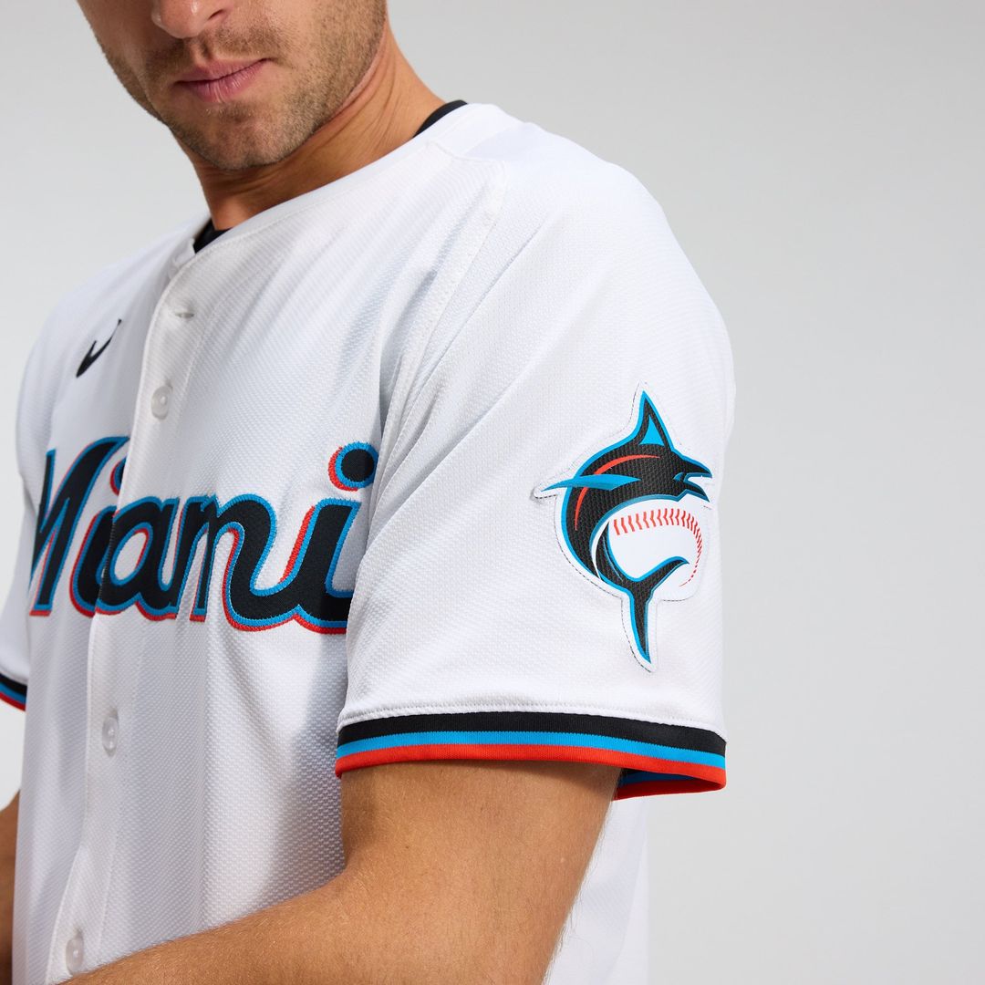 Miami Marlins White Home Elite Baseball Jersey | MLB Baseball Jersey
