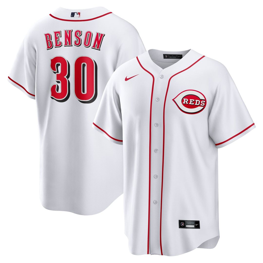 Cincinnati Reds Will Benson White Home Replica Baseball Jersey
