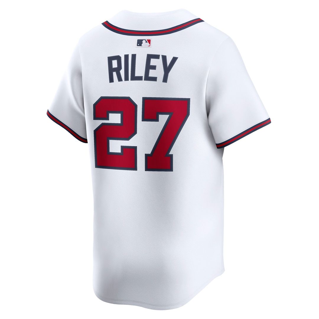 Atlanta Braves Austin Riley White Home Limited Baseball Jersey | MLB Baseball Jersey