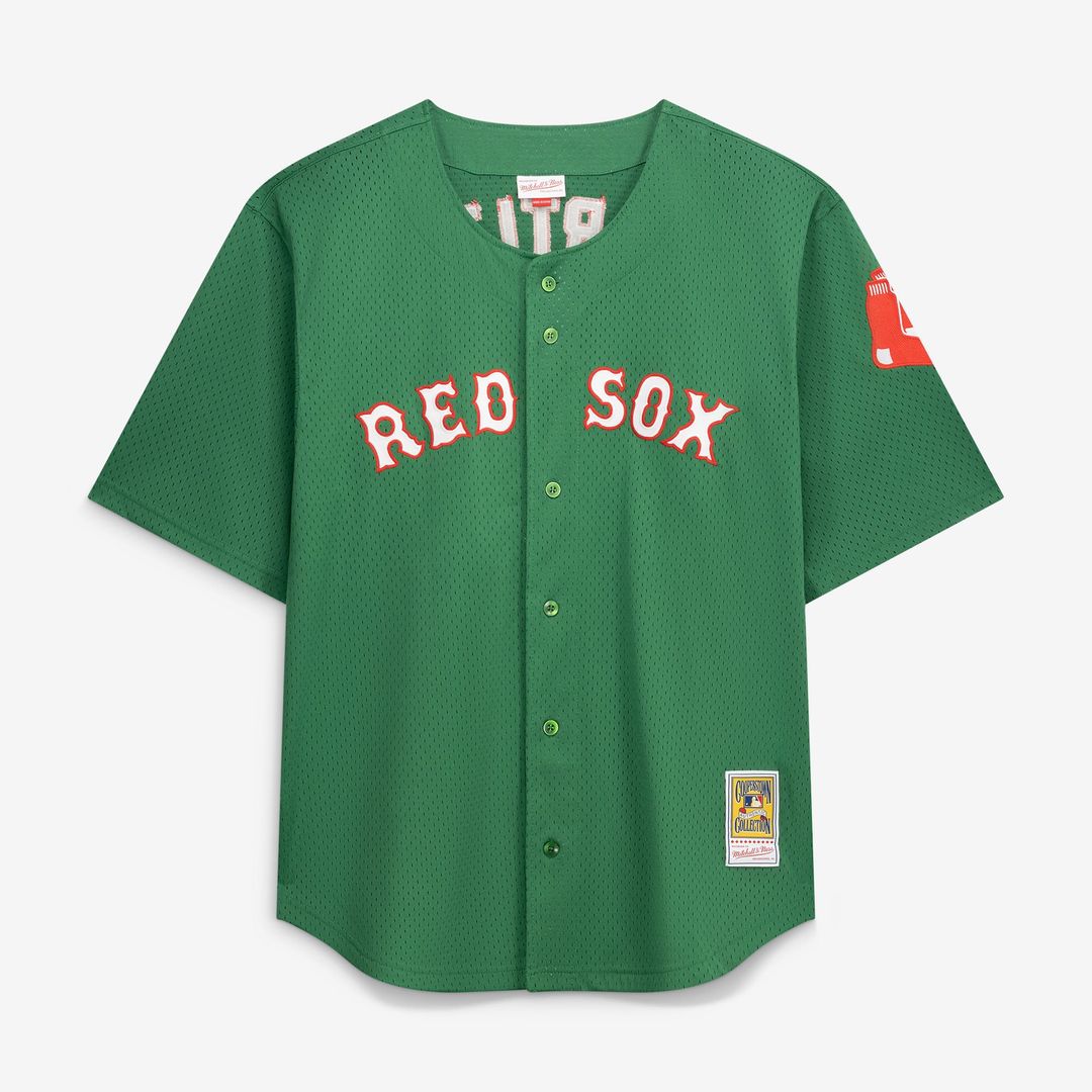 Boston Red Sox David Ortiz Kelly Green Big & Tall Cooperstown Collection Mesh Batting Practice Baseball Jersey | MLB Baseball Jersey