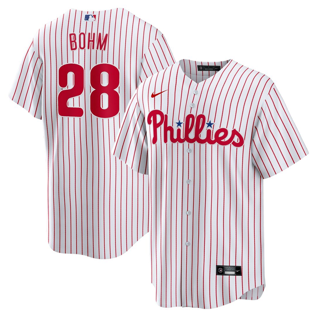 Philadelphia Phillies Alec Bohm White Home Replica Baseball Jersey