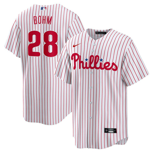 Philadelphia Phillies Alec Bohm White Home Replica Baseball Jersey