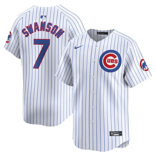 Chicago Cubs Dansby Swanson White Home Limited Baseball Jersey