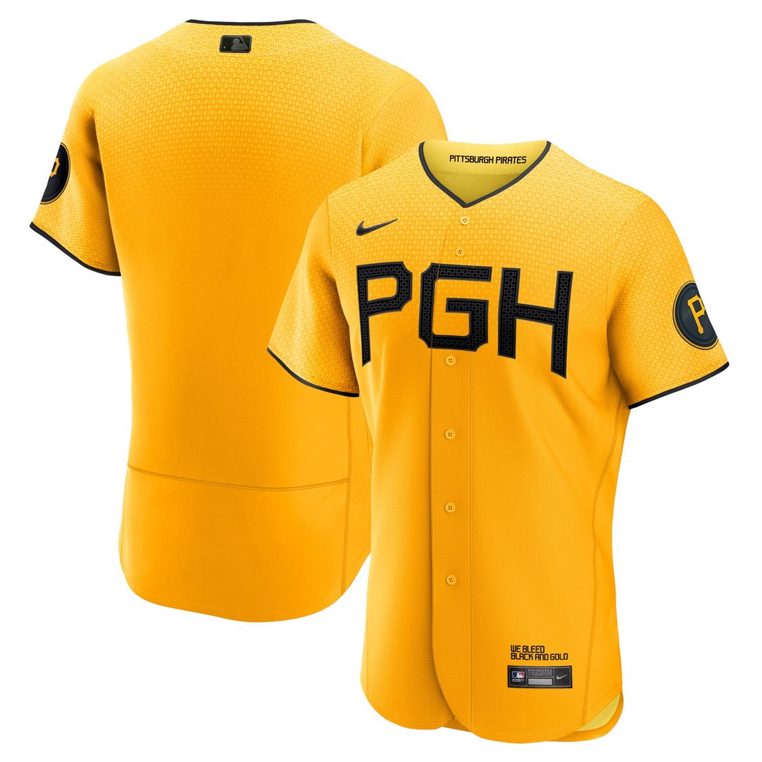 Pittsburgh Pirates Gold City Connect Authentic Baseball Jersey