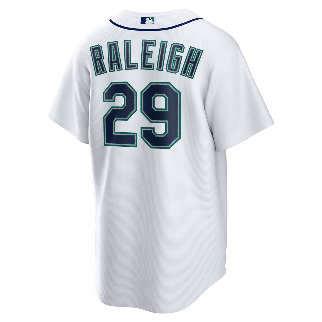 Seattle Mariners Cal Raleigh White Home Replica Baseball Jersey | MLB Baseball Jersey
