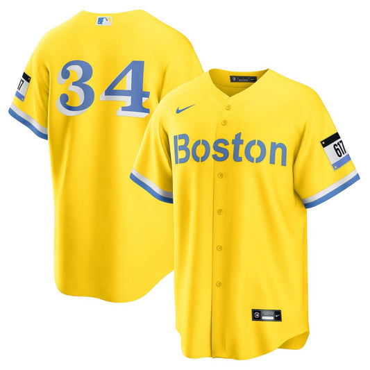 Boston Red Sox David Ortiz Gold Retired Player City Connect Replica Baseball Jersey