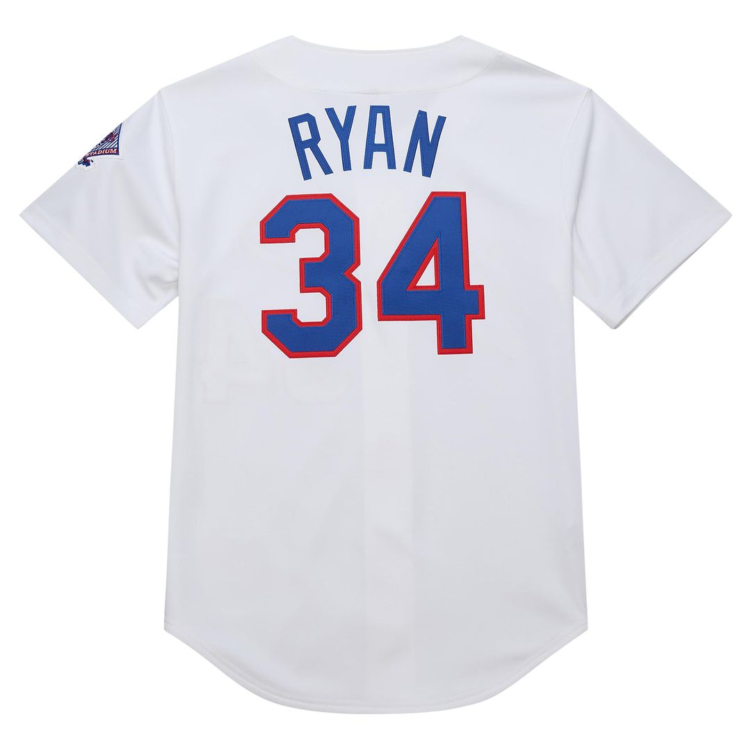 Texas Rangers Nolan Ryan White 1993 Cooperstown Collection Authentic Baseball Jersey | MLB Baseball Jersey