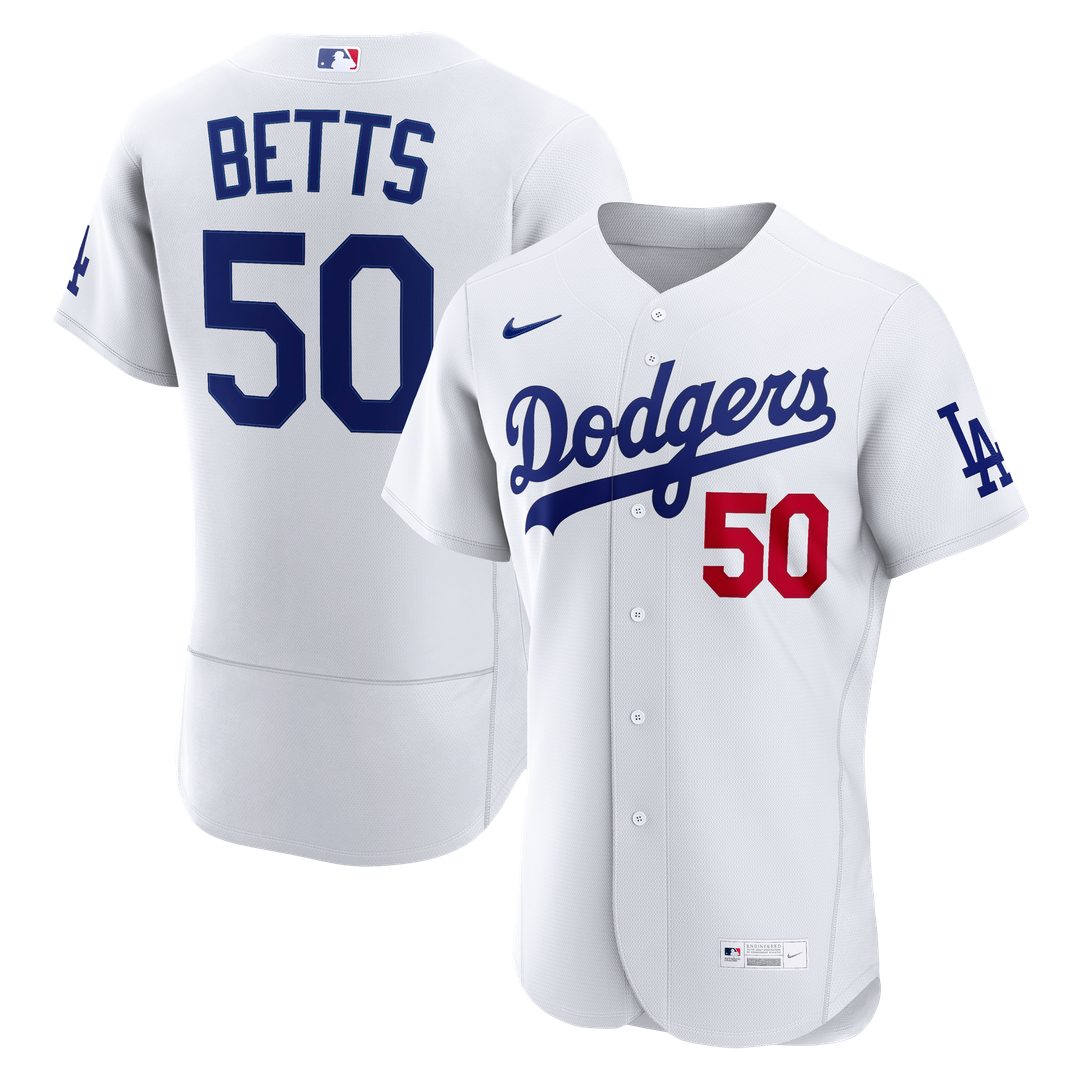 Los Angeles Dodgers Mookie Betts White Home Authentic Baseball Jersey