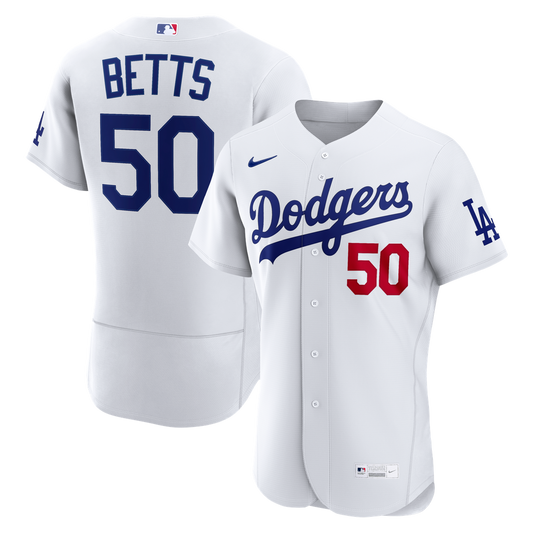 Los Angeles Dodgers Mookie Betts White Home Authentic Baseball Jersey