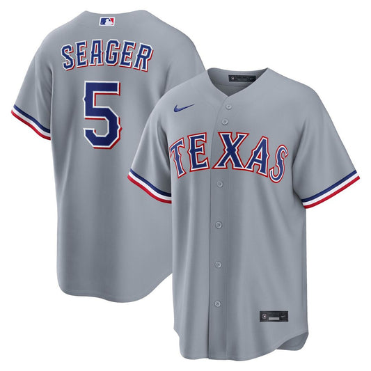 Texas Rangers Corey Seager Gray Road Replica Baseball Jersey
