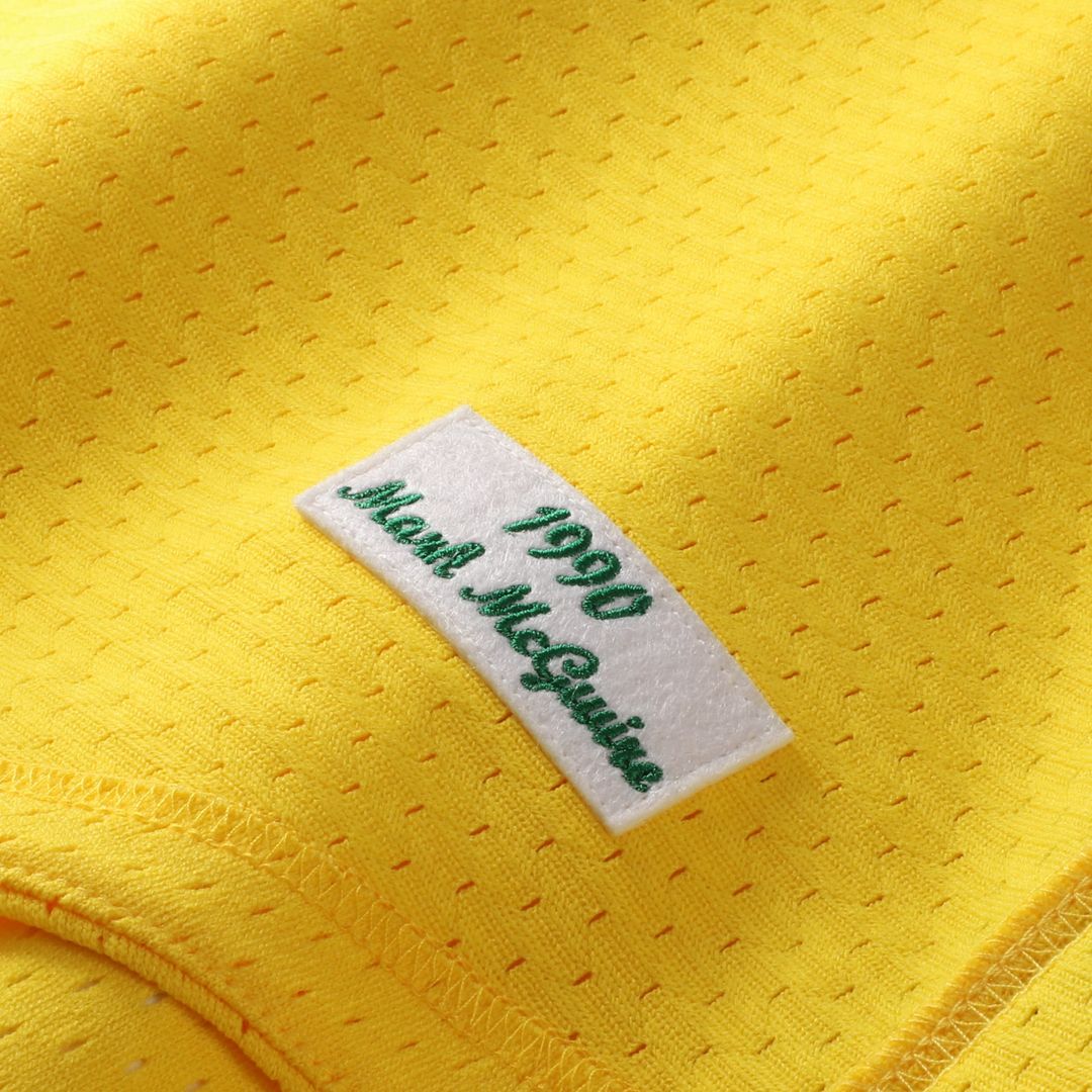 Athletics Mark McGwire Gold Authentic Batting Practice Baseball Jersey | MLB Baseball Jersey