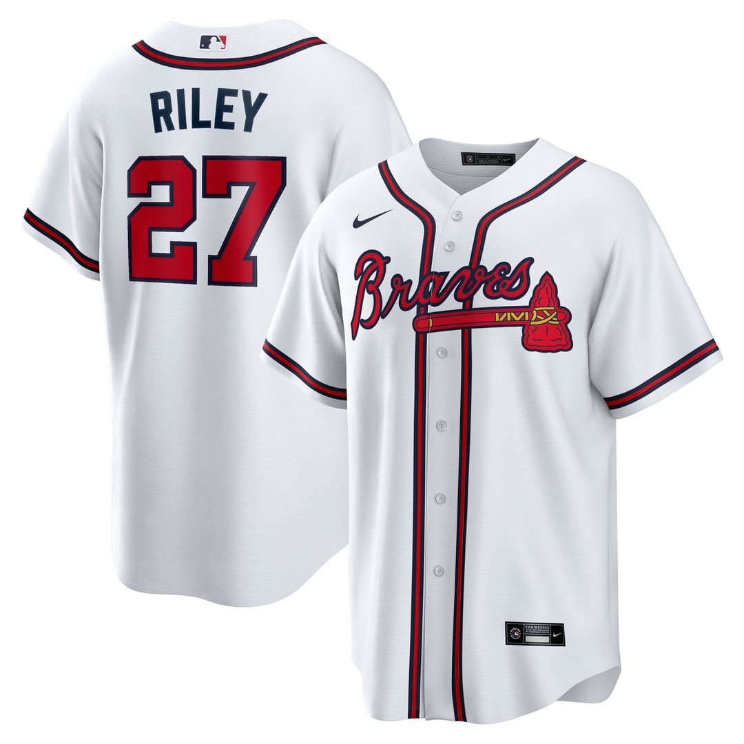 Atlanta Braves Austin Riley White Home Replica Baseball Jersey