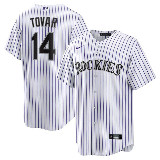 Colorado Rockies Ezequiel Tovar White Home Replica Baseball Jersey