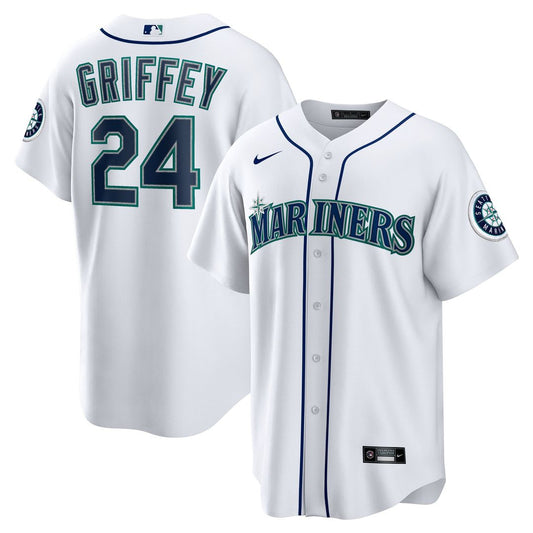 Seattle Mariners Ken Griffey Jr. White Home Replica Baseball Jersey