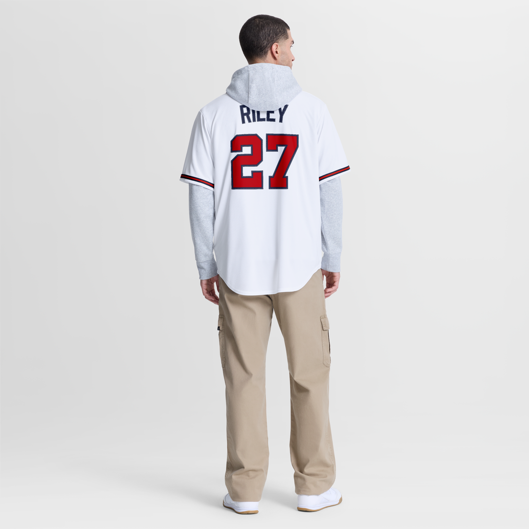 Atlanta Braves Austin Riley White Home Replica Baseball Jersey | MLB Baseball Jersey