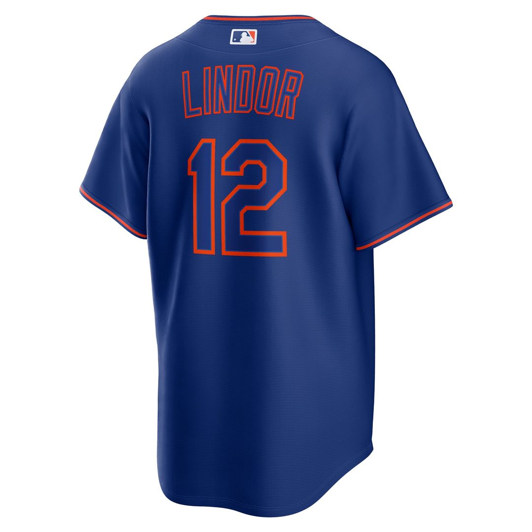 New York Mets Francisco Lindor Royal Alternate Replica Baseball Jersey | MLB Baseball Jersey