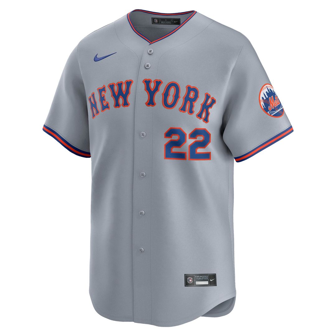 New York Mets Juan Soto Gray Road Limited Baseball Jersey | MLB Baseball Jersey