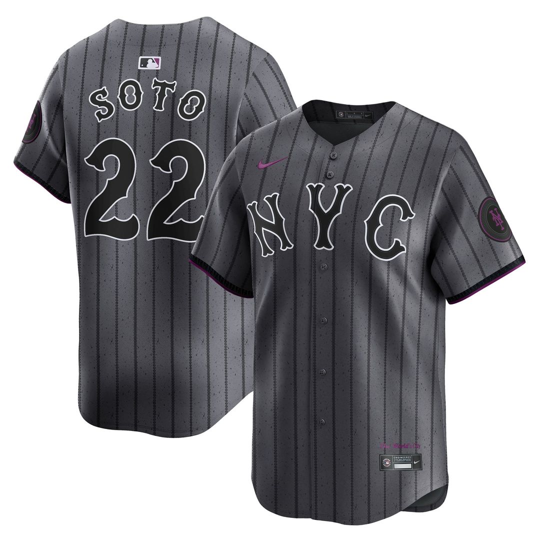 New York Mets Juan Soto Gray City Connect Limited Baseball Jersey