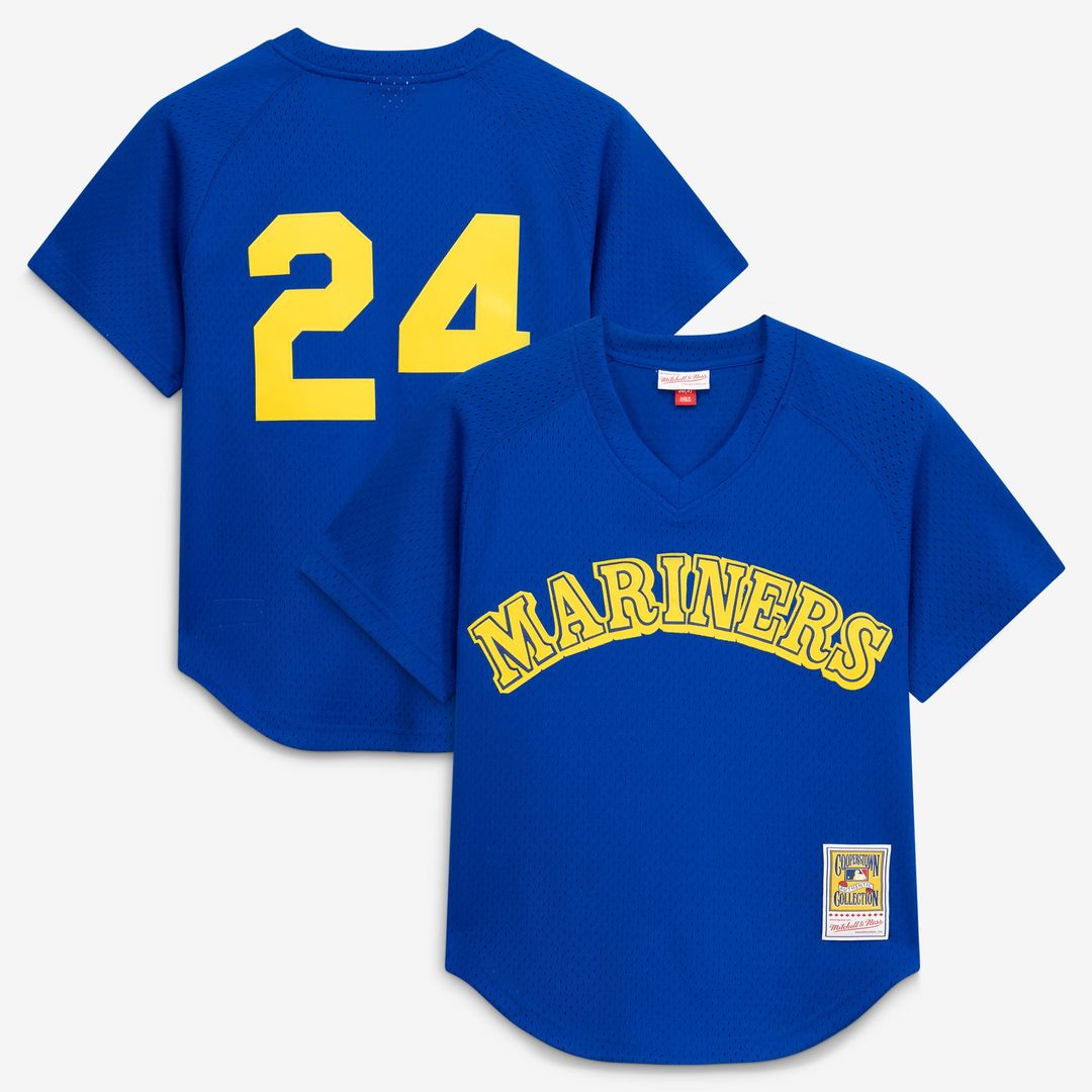 Seattle Mariners Ken Griffey Jr. Royal Authentic Batting Practice Baseball Jersey