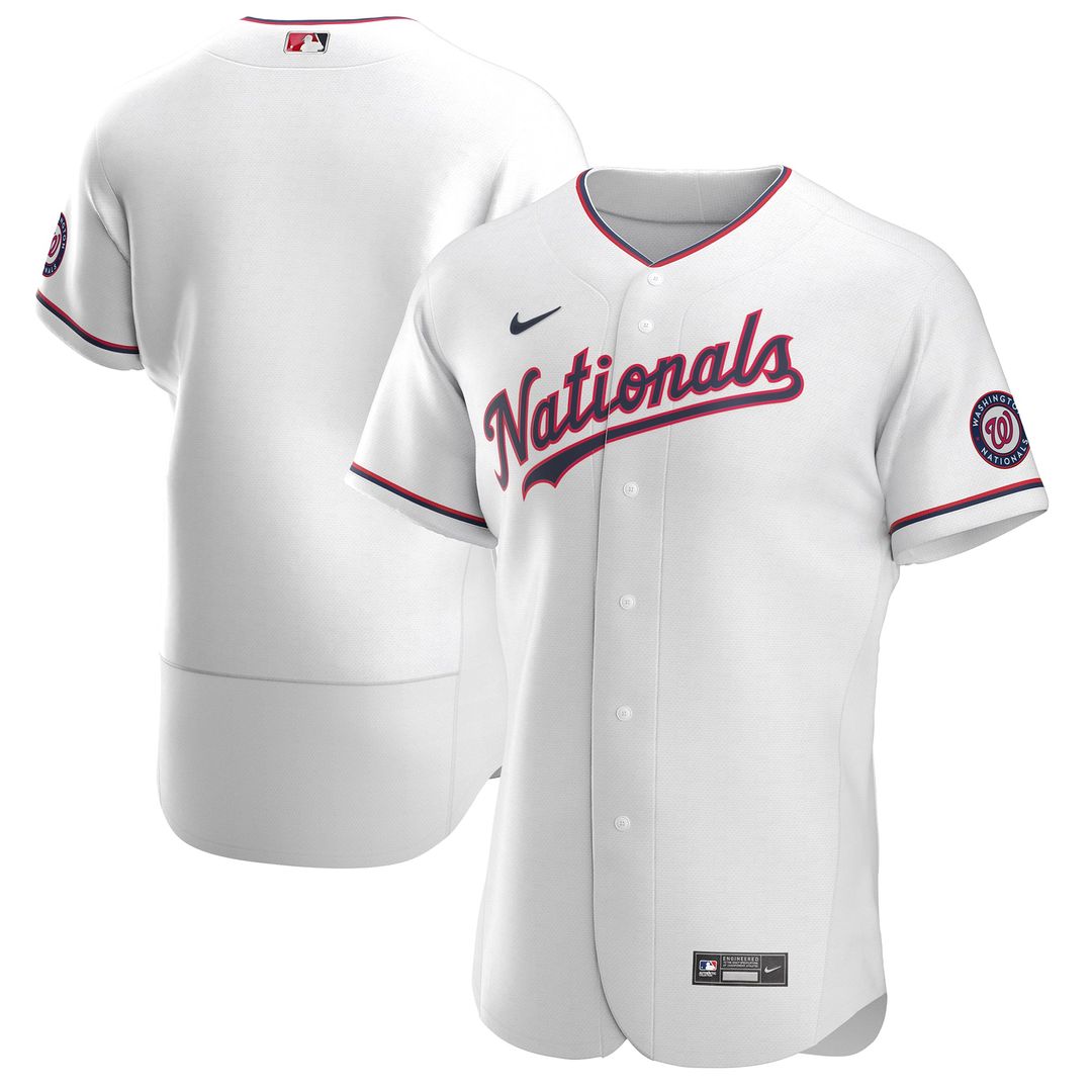 Washington Nationals White Alternate Authentic Team Baseball Jersey
