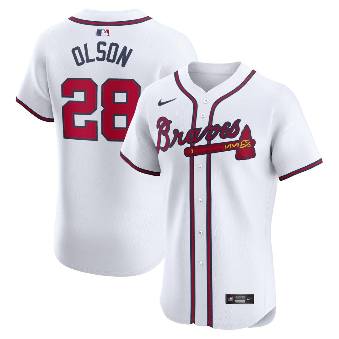 Atlanta Braves Matt Olson White Home Elite Baseball Jersey