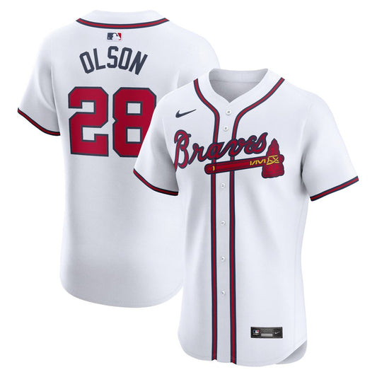 Atlanta Braves Matt Olson White Home Elite Baseball Jersey