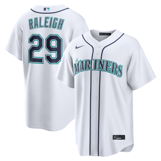 Seattle Mariners Cal Raleigh White Home Replica Baseball Jersey