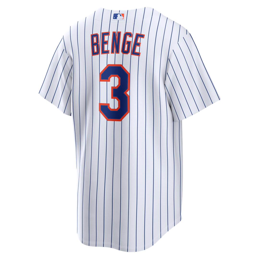 New York Mets Carson Benge White Home Replica Baseball Jersey | MLB Baseball Jersey