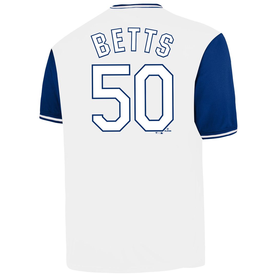 Los Angeles Dodgers Mookie Betts Profile White Big & Tall Name & Number Baseball Jersey | MLB Baseball Jersey