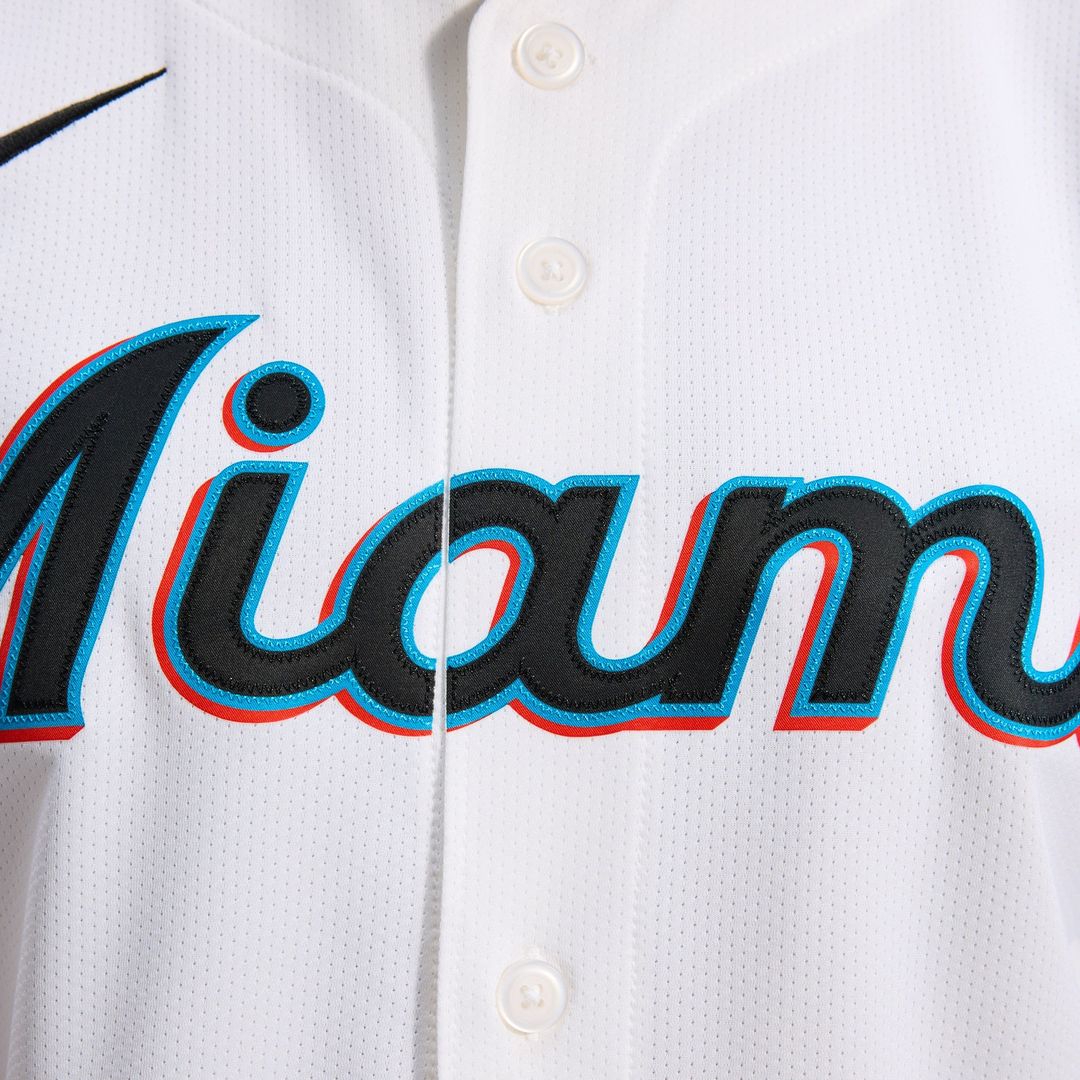 Miami Marlins White Home Limited Baseball Jersey | MLB Baseball Jersey