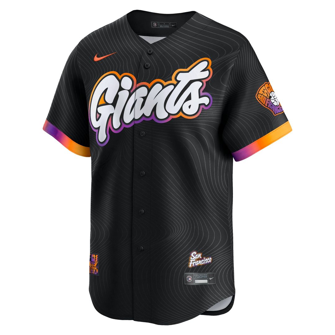 San Francisco Giants Anthracite 2025 City Connect Limited Baseball Jersey | MLB Baseball Jersey