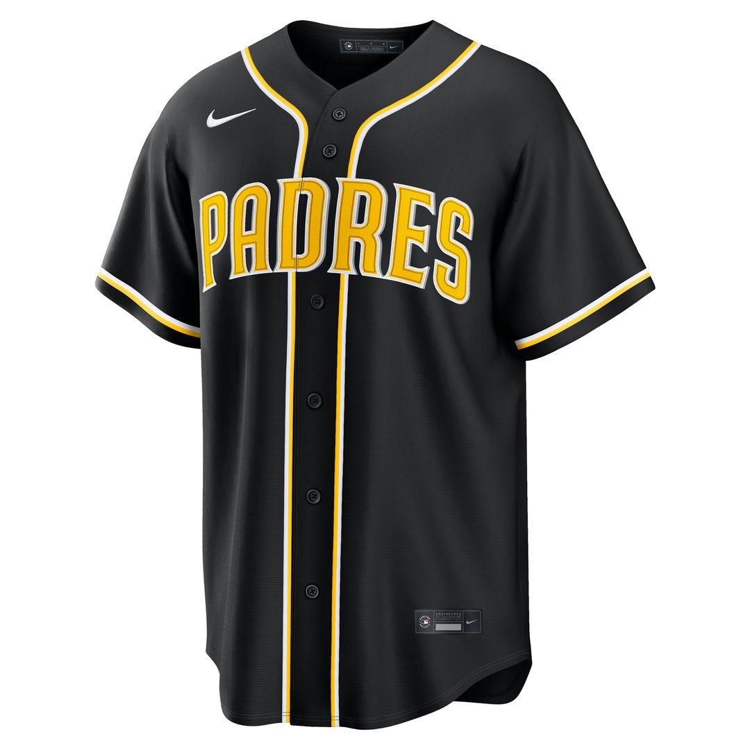 San Diego Padres Fashion Replica Black Out Baseball Jersey | MLB Baseball Jersey