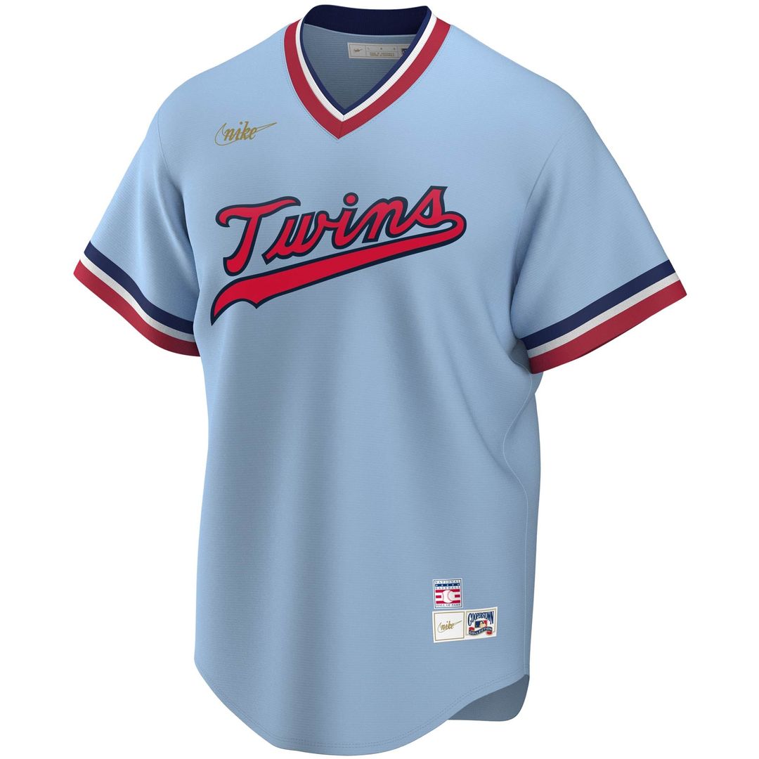 Minnesota Twins Rod Carew Light Blue Road Cooperstown Collection Baseball Jersey | MLB Baseball Jersey