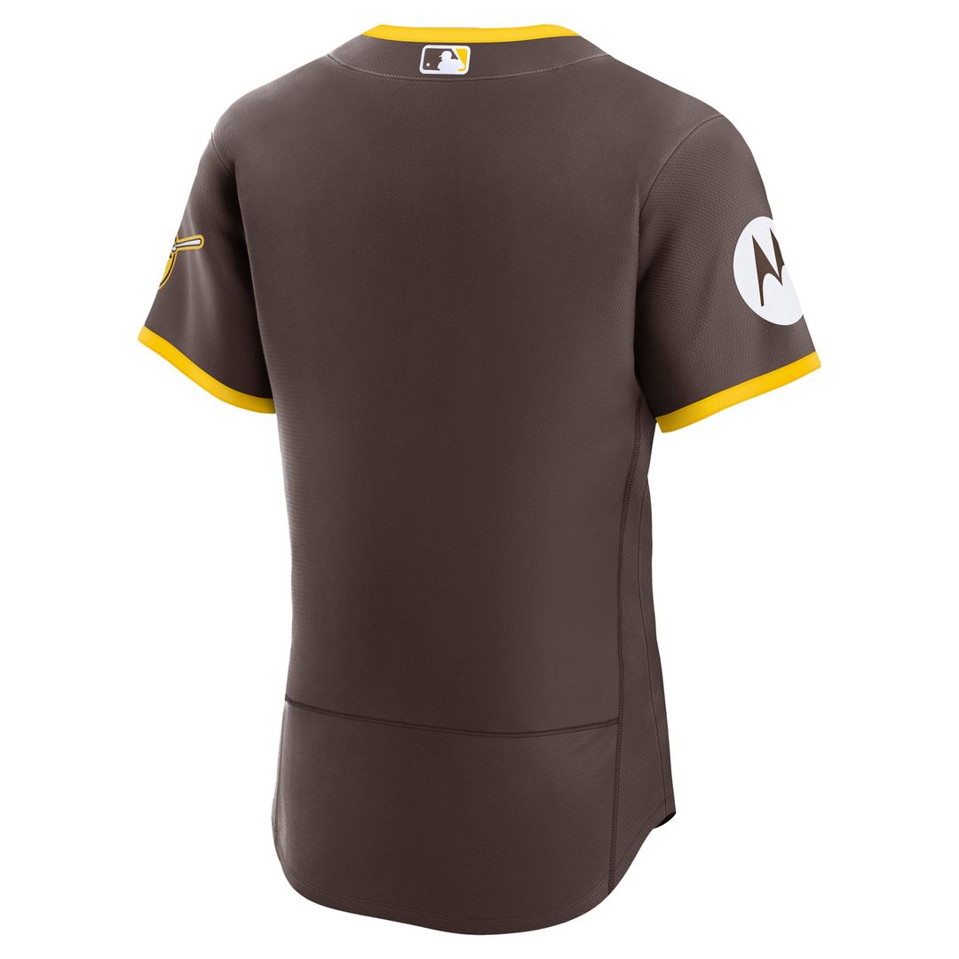 San Diego Padres Brown Road Sponsor Patch Authentic Baseball Jersey | MLB Baseball Jersey