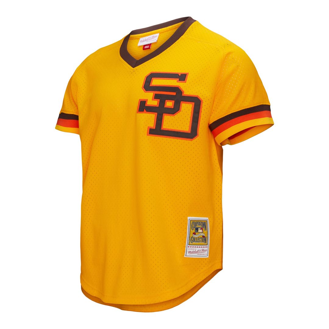 San Diego Padres Tony Gwynn Gold Big & Tall Cooperstown Mesh Batting Practice Baseball Jersey | MLB Baseball Jersey