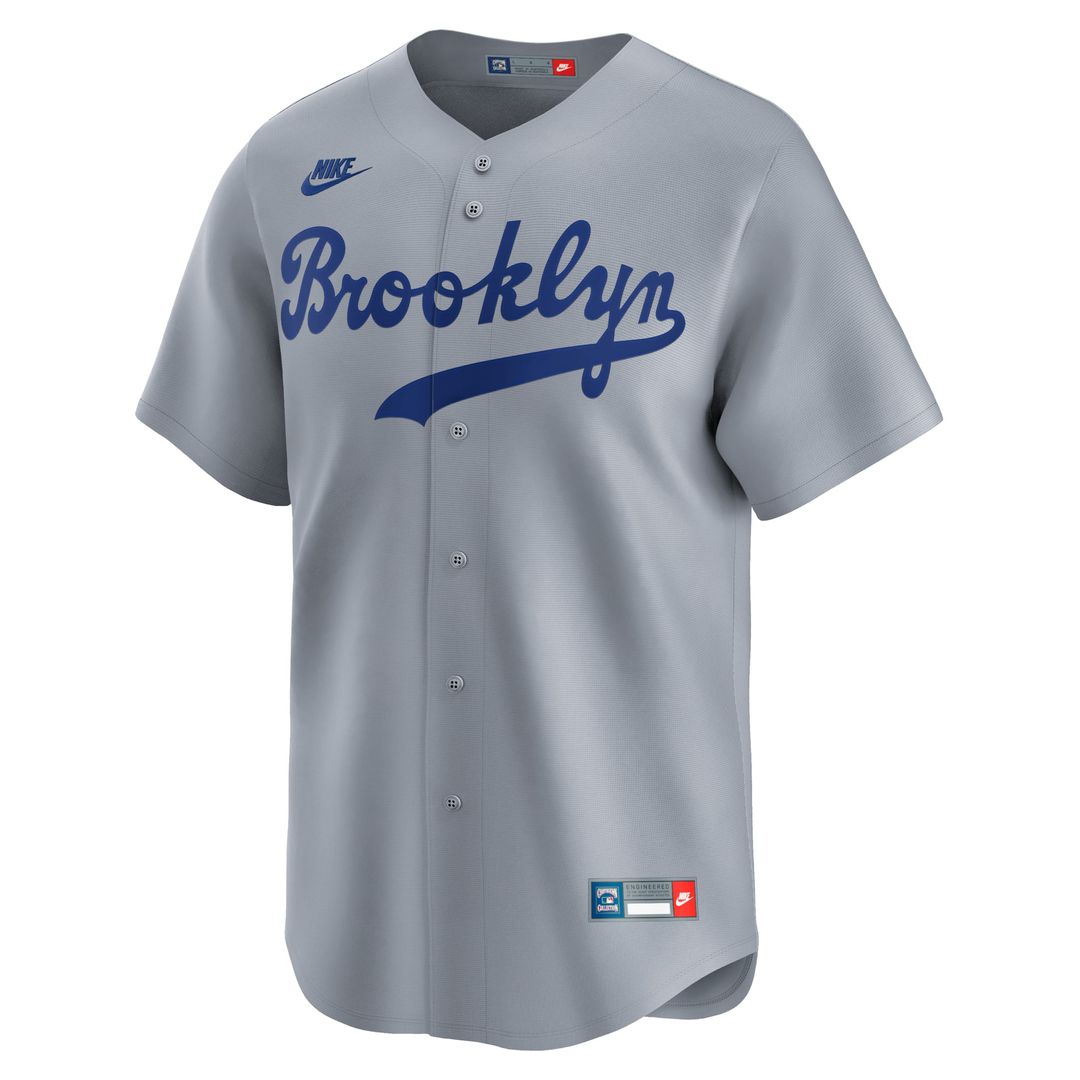 Brooklyn Dodgers Gray Cooperstown Collection Limited Baseball Jersey | MLB Baseball Jersey