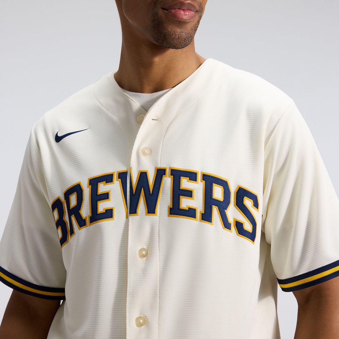 Milwaukee Brewers Cream Home Replica Team Baseball Jersey | MLB Baseball Jersey