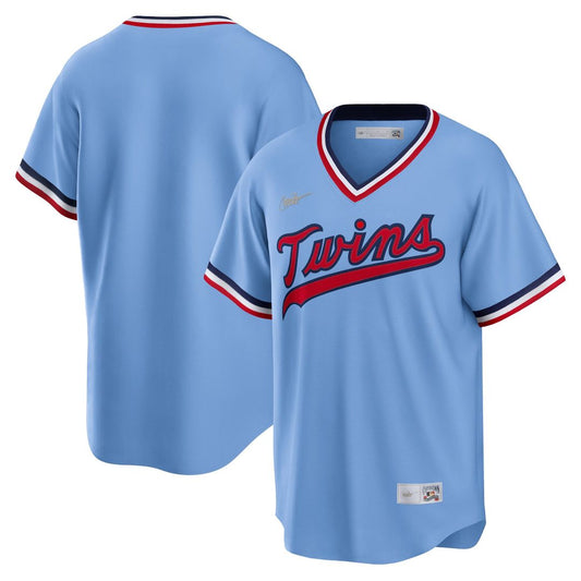 Minnesota Twins Light Blue Road Cooperstown Collection Team Baseball Jersey