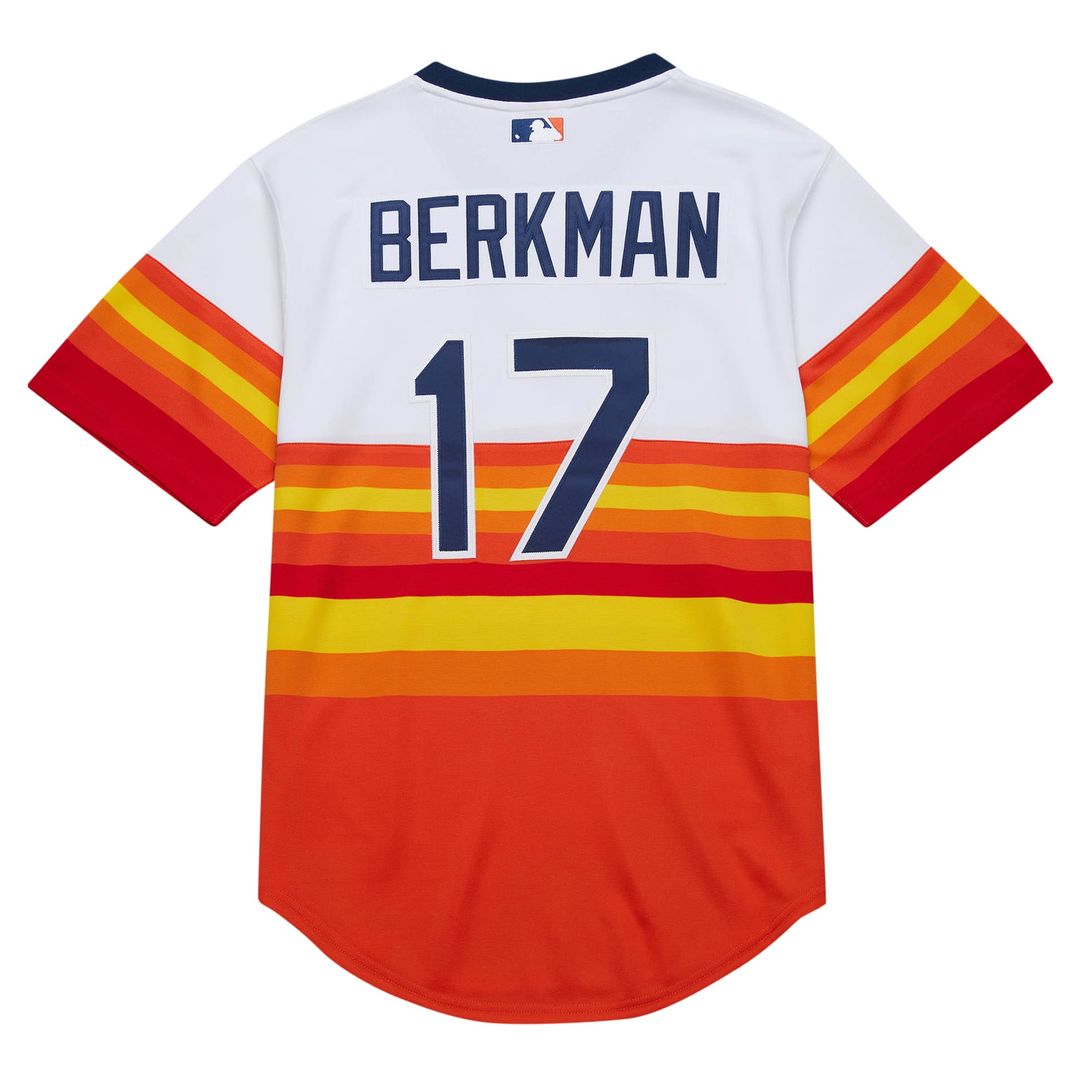 Houston Astros Lance Berkman White 2004 Cooperstown Collection Authentic Throwback Baseball Jersey | MLB Baseball Jersey