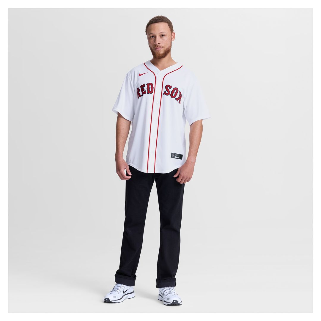 Boston Red Sox Jovani Moran White Home Replica Baseball Jersey | MLB Baseball Jersey