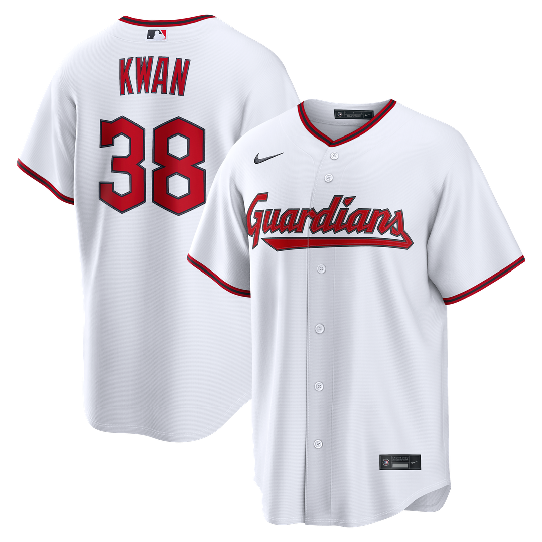 Cleveland Guardians Steven Kwan White Home Replica Baseball Jersey