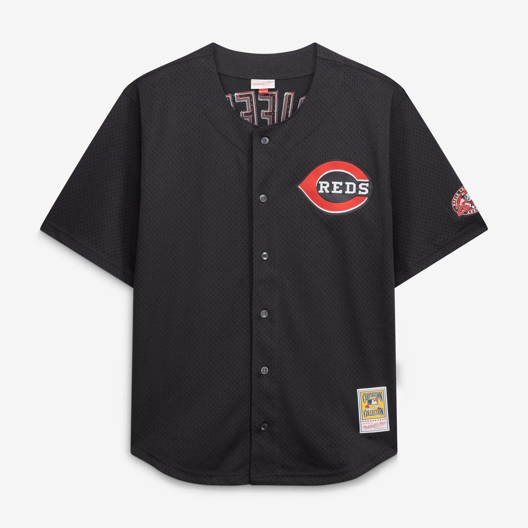 Cincinnati Reds Ken Griffey Jr. Black Big & Tall Cooperstown Mesh Batting Practice Baseball Jersey | MLB Baseball Jersey