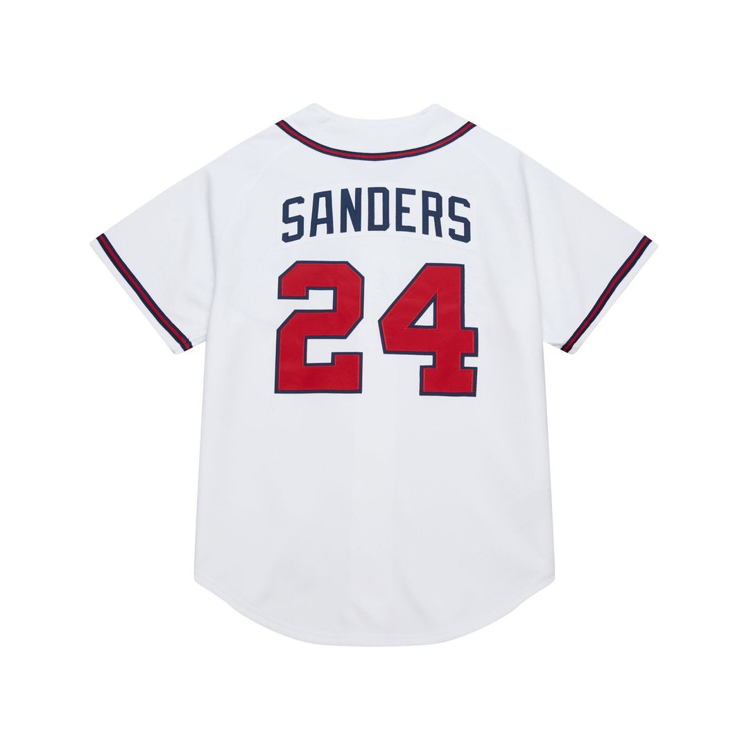 Atlanta Braves Deion Sanders White Cooperstown Collection 1992 Authentic Baseball Jersey | MLB Baseball Jersey