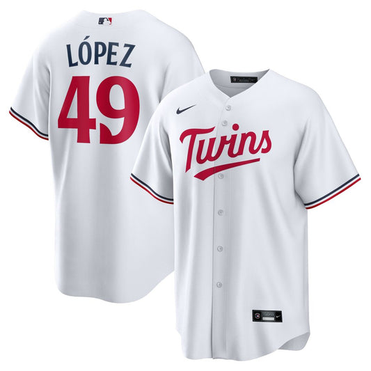 Minnesota Twins Pablo López White Home Replica Baseball Jersey